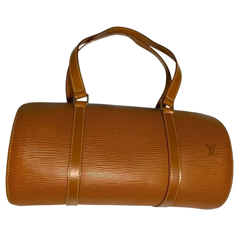 Louis Vuitton Epi Leather Soufflot Bag Cipango Golden Brown Barrel Bag Vintage